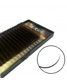 Вії Rich Premium 1 стрічка Dark Brown D 0.07-15 мм